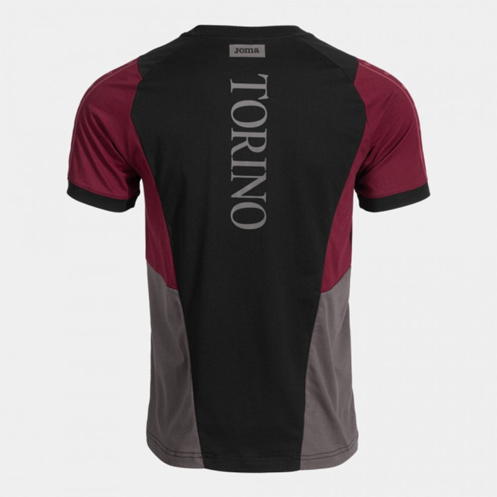Joma Sport Maglia Maniche Corte Torino 1C1C Nero Granata Bambino