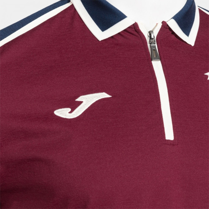 Joma Sport Polo Calcio Torino Free Time Granata Bianco Uomo