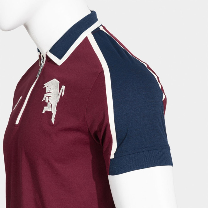 Joma Sport Polo Calcio Torino Free Time Granata Bianco Uomo