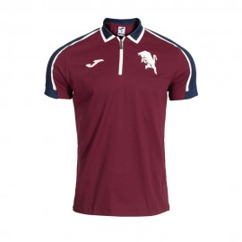 Joma Sport Polo Calcio Torino Free Time Granata Bianco Uomo