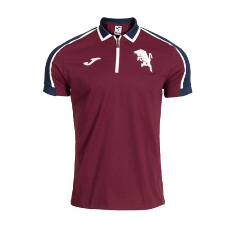 Joma Sport Polo Calcio Torino Free Time Granata Bianco Uomo