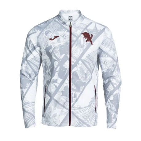 Joma Sport Felpa Torino Pre-Match Away Fz Grigio Granata Uomo