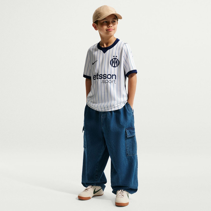 Nike Maglia Calcio Inter Away 26 27 Bianco Blu Bambino