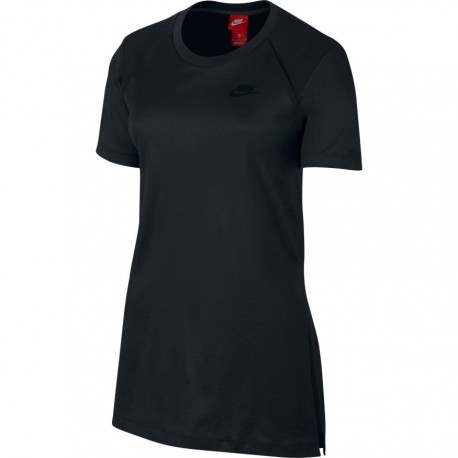 Nike T-Shirt Tch Flc Donna Nero