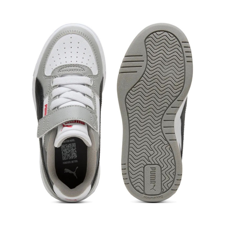 Puma Caven Iiii Ps Bianco Grigio Nero - Scarpe Da Ginnastica Bambino
