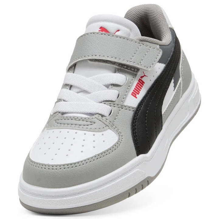 Puma Caven Iiii Ps Bianco Grigio Nero - Scarpe Da Ginnastica Bambino