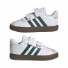 ADIDAS Vl Court 3.0 Td Bianco Verde - Sneakers Bambino
