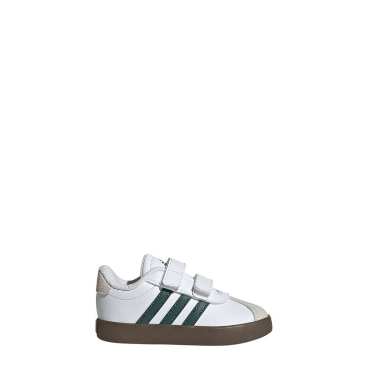 ADIDAS Vl Court 3.0 Td Bianco Verde - Sneakers Bambino