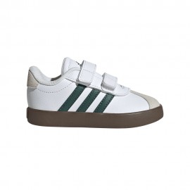ADIDAS Vl Court 3.0 Td Bianco Verde - Sneakers Bambino