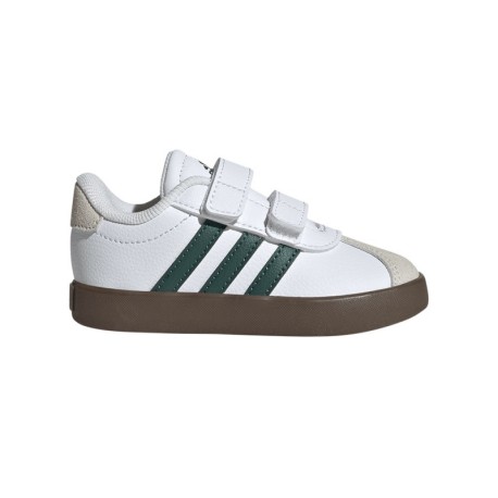 ADIDAS Vl Court 3.0 Td Bianco Verde - Sneakers Bambino