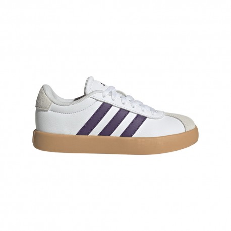 ADIDAS Vl Court 3.0 Gs Bianco Viola - Sneakers Bambina