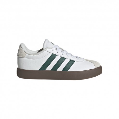 ADIDAS Vl Court 3.0 Gs Bianco Verde - Sneakers Bambino