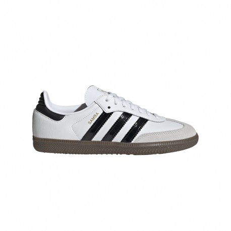 ADIDAS Originals Samba Gs Bianco Nero Lucido - Sneakers Bambino