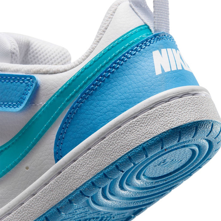 Nike Court Borough Low Ps Bianco Azzurro Blu - Sneakers Bambino