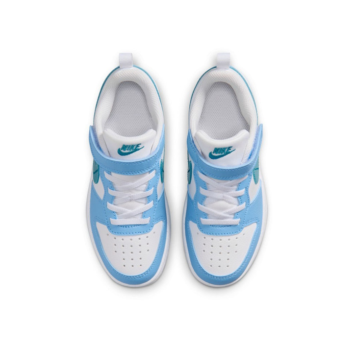 Nike Court Borough Low Ps Bianco Azzurro Blu - Sneakers Bambino
