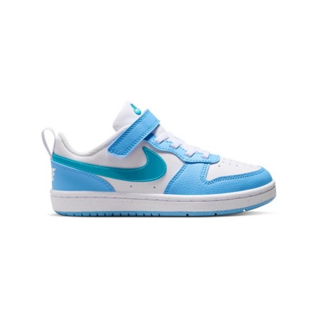 Nike Court Borough Low Ps Bianco Azzurro Blu - Sneakers Bambino