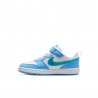 Nike Court Borough Low Ps Bianco Azzurro Blu - Sneakers Bambino