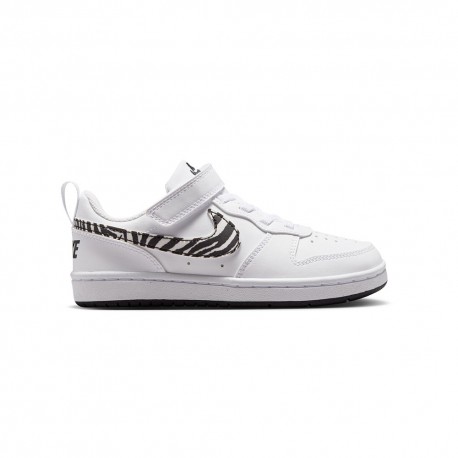 Nike Court Borough Low Recraft Ps Bianco Maculato - Sneakers Bambina
