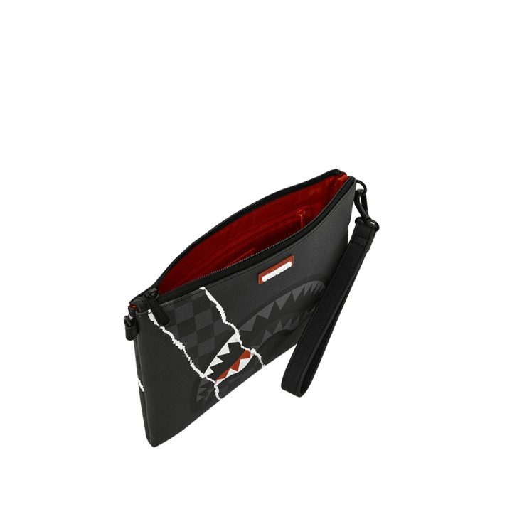Sprayground Borsa Clutch Rip Revealing Check Nero