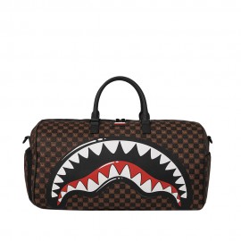 Sprayground Borsa Duffle Sharks In Paris Bubble Check Brown