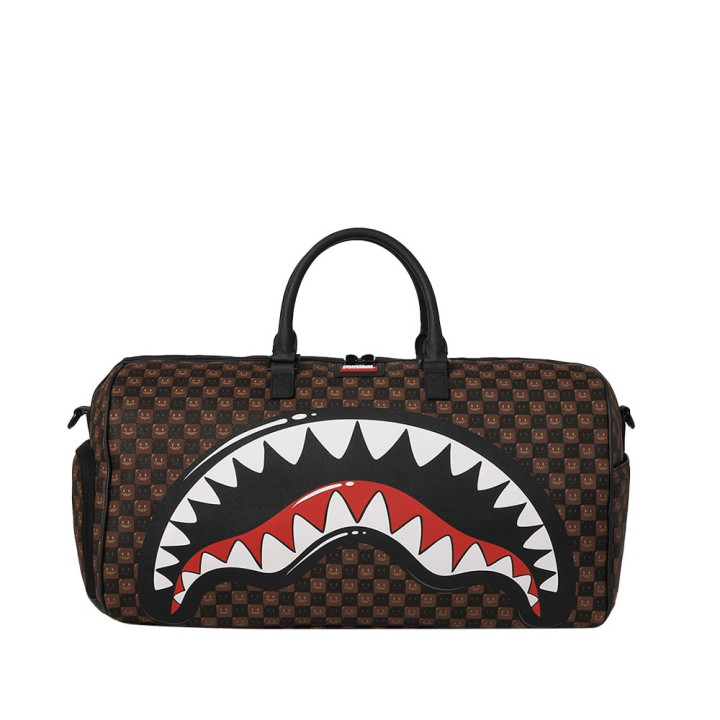 Sprayground Borsa Duffle Sharks In Paris Bubble Check Brown