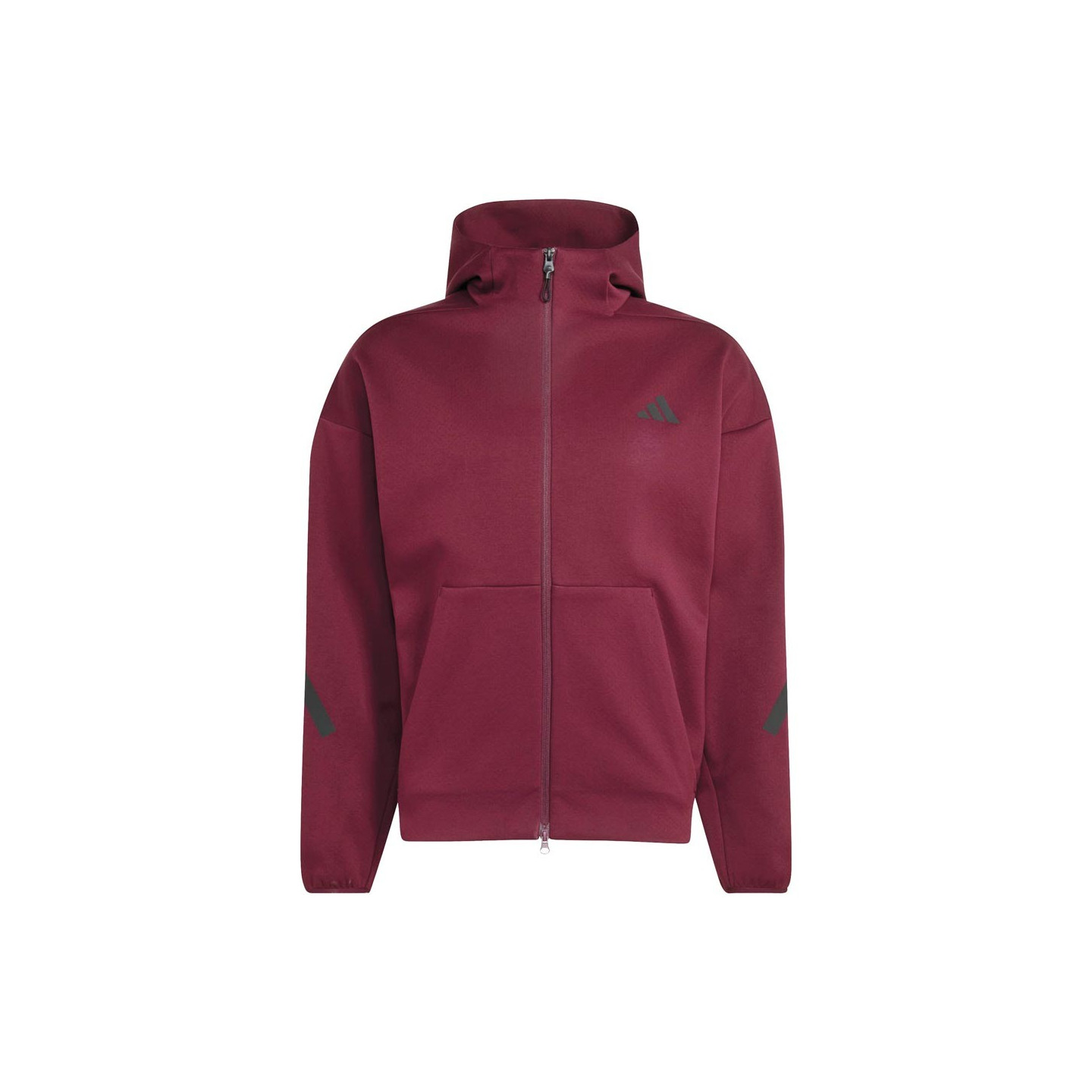 Adidas Performance Uomo Rosso Adidas Z.n.e. Top Da Tuta Con Zip Integrale Bordeaux - Immagine 3