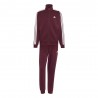 ADIDAS Tuta Sportiva Full Zip Tristripe Bordeaux Uomo