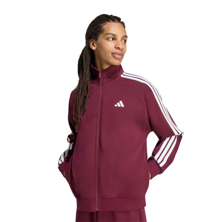 ADIDAS Tuta Sportiva Full Zip Tristripe Bordeaux Uomo