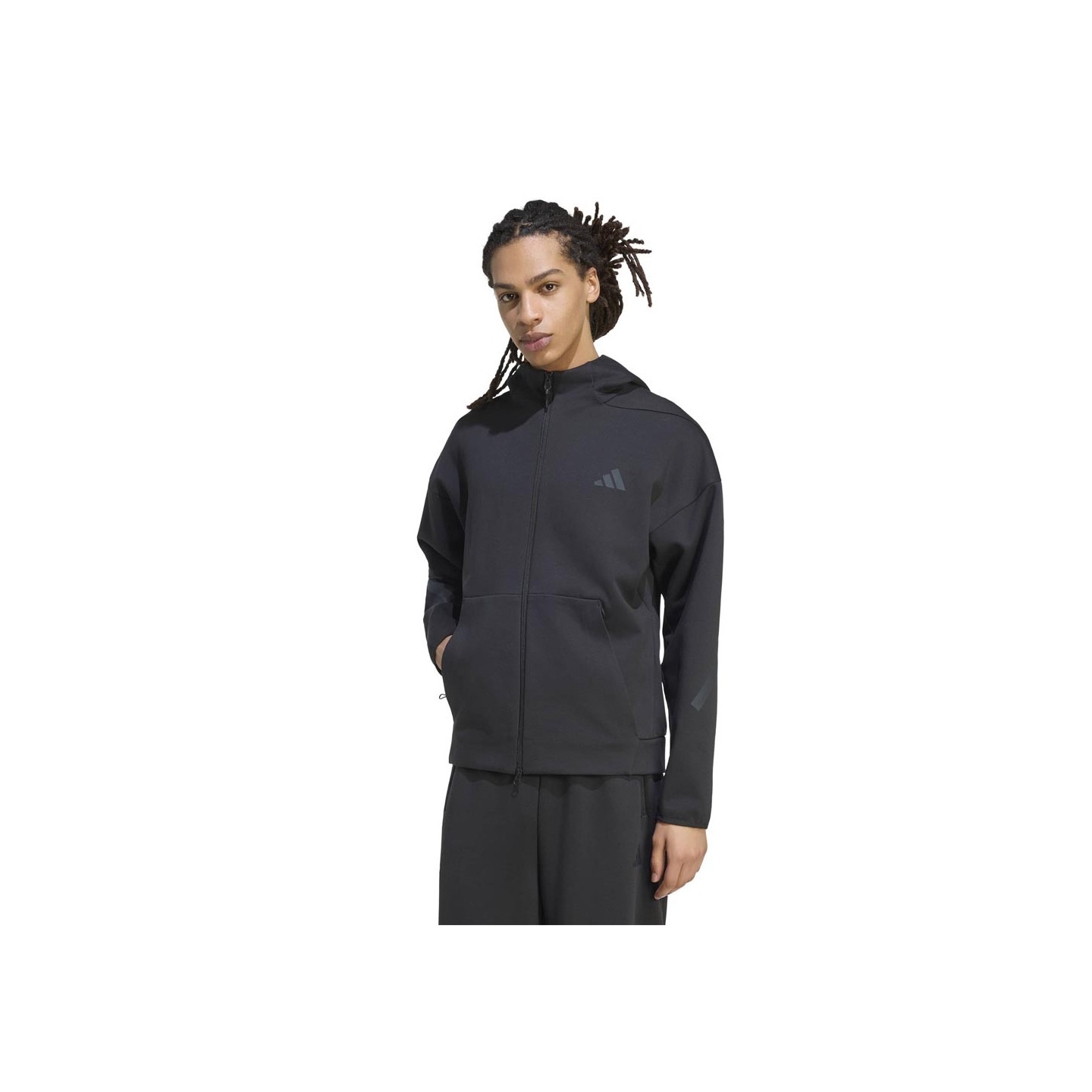 Adidas Uomo Noir Giacca Sportiva Con Zip Z.n.e. - Immagine 2