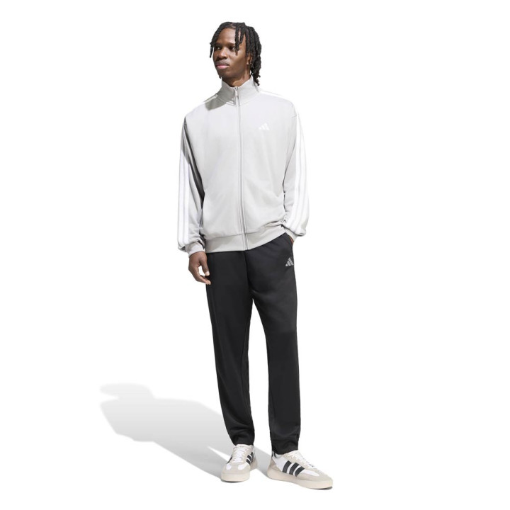ADIDAS Tuta Sportiva Full Zip Tristripe Grigio Uomo