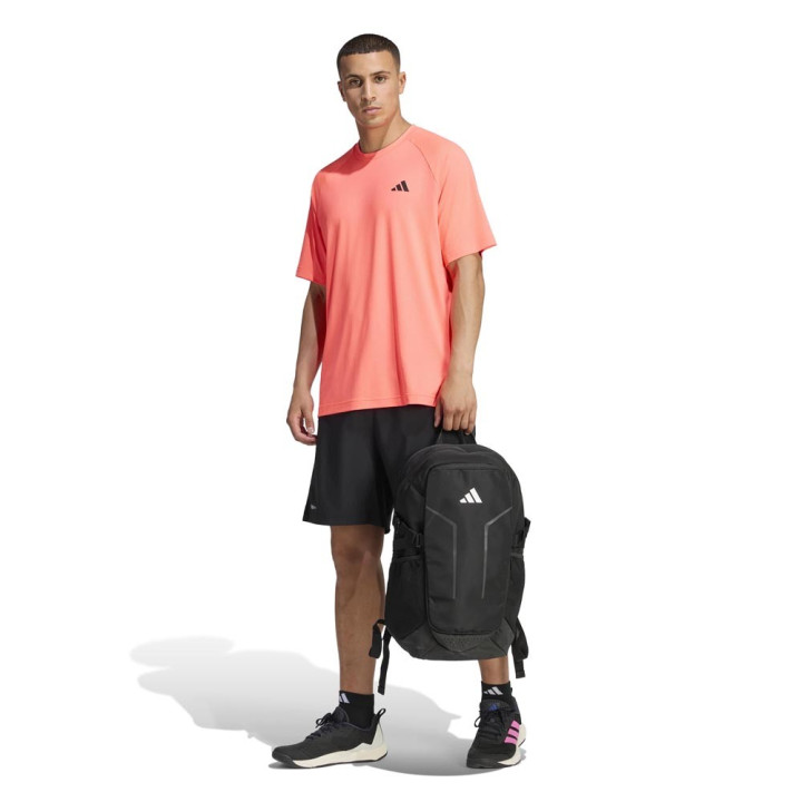 ADIDAS Maglietta Palestra Logo Piccolo Fuxia Uomo