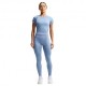 Nike Pro Seamless Leggings Palestra Tight Azzurro Donna