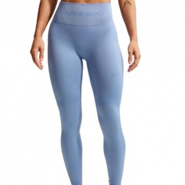 Nike Pro Seamless Leggings Palestra Tight Azzurro Donna