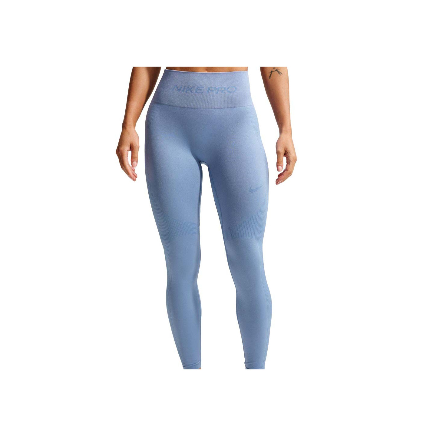 Nike Pro Seamless Leggings Palestra Tight Azzurro Donna L