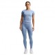 Nike Pro Seamless Maglietta Palestra Azzurro Donna