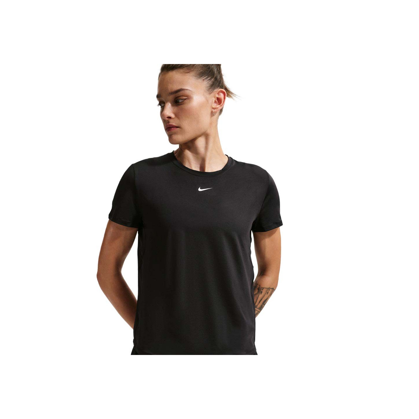 Nike Donna Nero Classic - Magliette - Taglia 38 - Jersey Di Cotone - Immagine 3