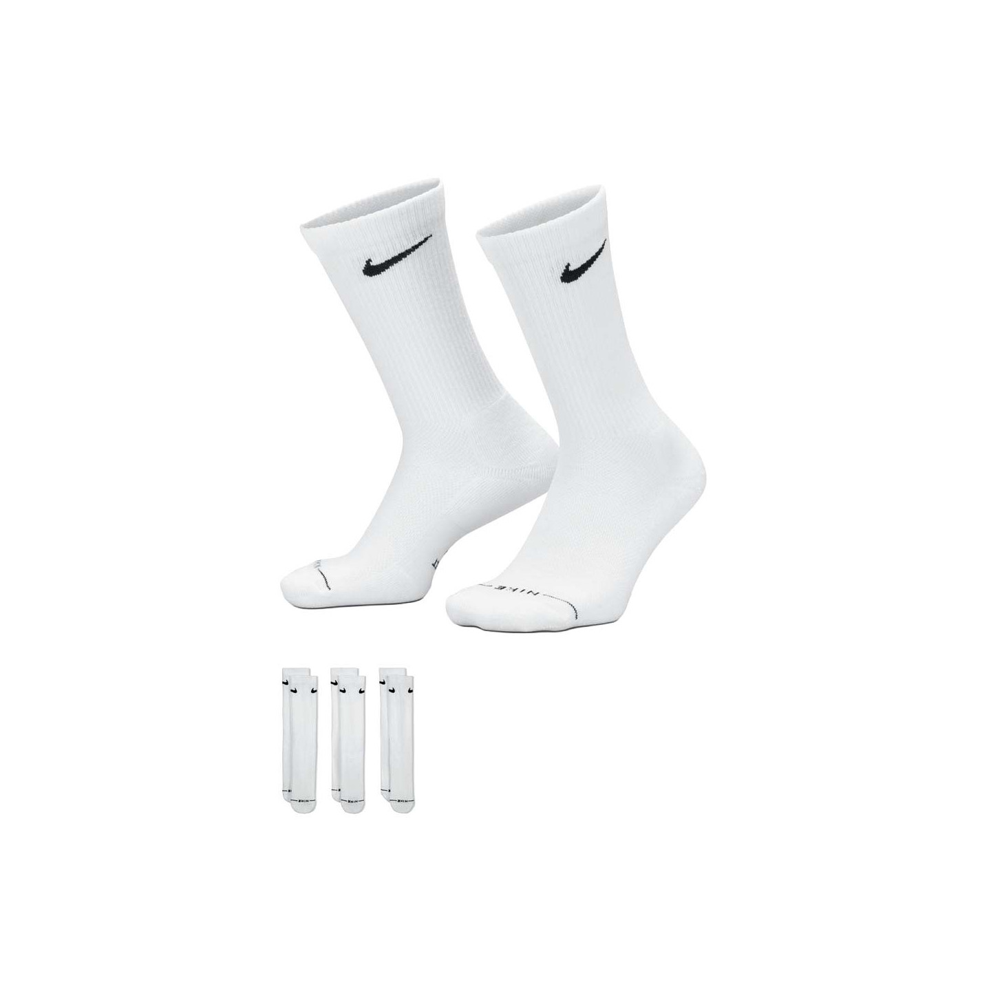 Nike Unisex Multi-Color Everyday Elevated Crew Socks 3-Pack S - Immagine 2