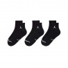 Nike Calza Tris Pack Quarter Nero Uomo