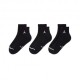 Nike Calza Tris Pack Quarter Nero Uomo