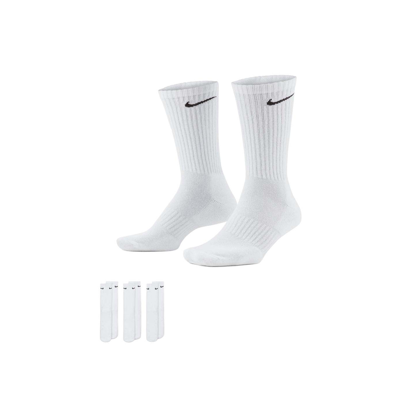 Nike Training Uomo Bianco - Everyday - Confezione Da 3 Paia Di Calzini Imbottiti Bianchi - Immagine 4