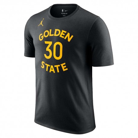 Nike Maglia Basket Nba Warrios Curry Nero Giallo Uomo