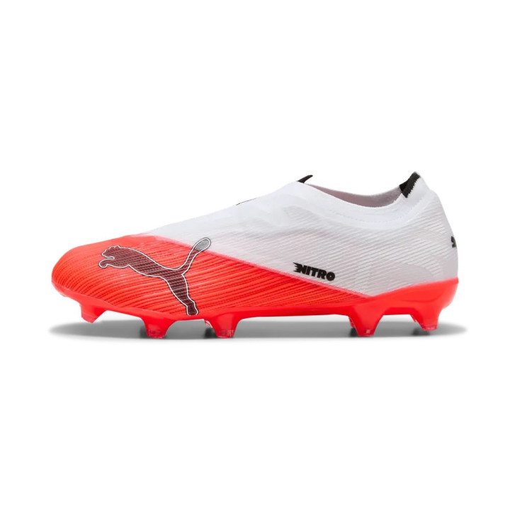 Puma Ultra Nitro 7 Match Ll Fg Ag Bianco Rosso - Scarpe Da Calcio Uomo