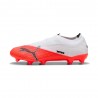 Puma Ultra Nitro 7 Match Ll Fg Ag Bianco Rosso - Scarpe Da Calcio Uomo