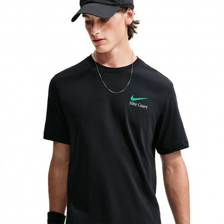 Nike T-Shirt Dri-Fit Cotton Slams Nero