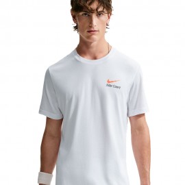 Nike T-Shirt Dri-Fit Cotton Slams Bianco