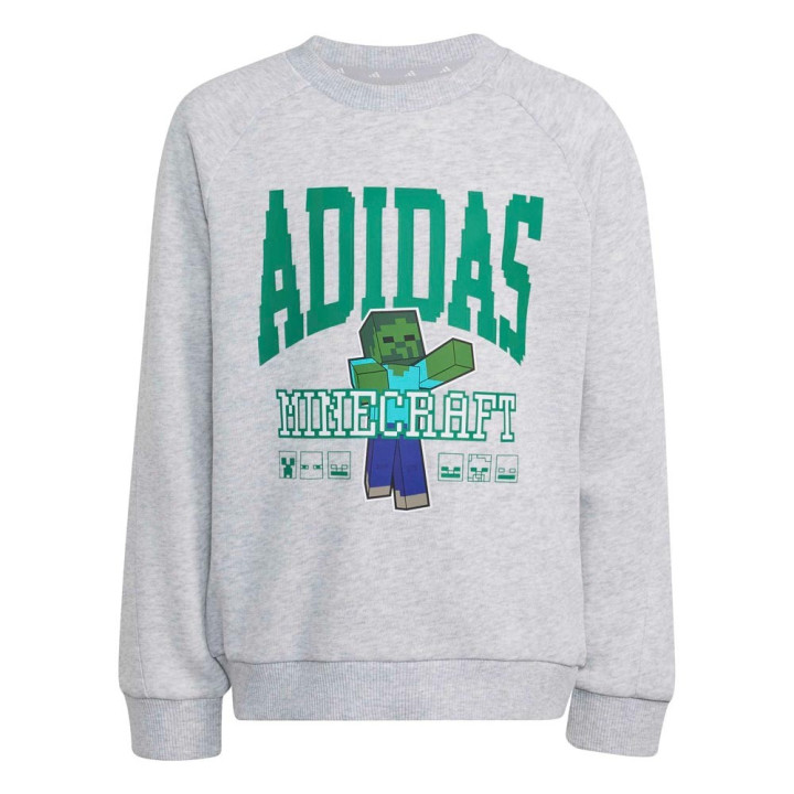 ADIDAS Tuta Sportiva Girocollo Minecraft Grigio Bambino