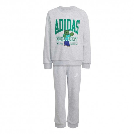 ADIDAS Tuta Sportiva Girocollo Minecraft Grigio Bambino