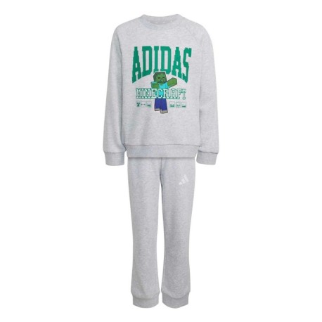 ADIDAS Tuta Sportiva Girocollo Minecraft Grigio Bambino