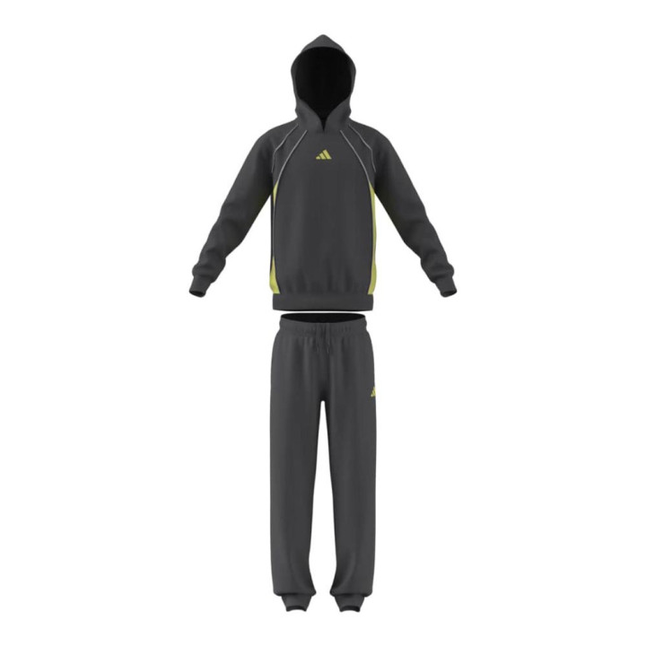 ADIDAS Tuta Sportiva Con Cappuccio Grigio Bambino