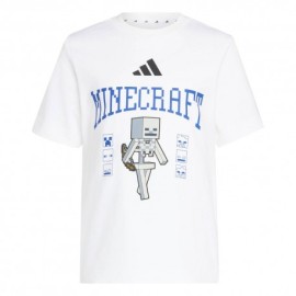 ADIDAS T-Shirt Palestra Minecraft Bianco Bambino